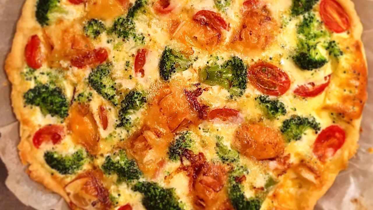 Киш с брокколи и сыром