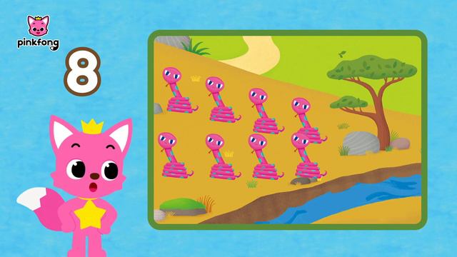 Learn Numbers with Snake in Savannah! | Numbers for Kids | Animals Song | Pinkfong & Hogi смотреть онлайн