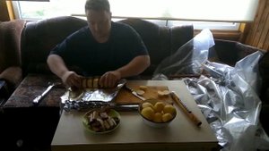 Пальчики оближешь //Картошка с салом на мангале