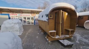 #ОБЗОР #Баня-квадро 4 метра с крыльцом 0,5 м #баня-бочка