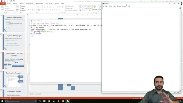 Writing Hello World in Python смотреть онлайн