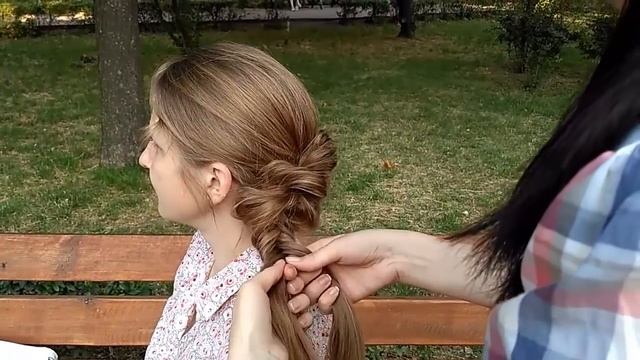 Коса из резинок плюс коса рыбий хвост смотреть онлайн