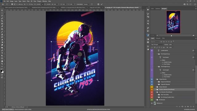 80s Retro Poster (v1.2) Photoshop Action Guide