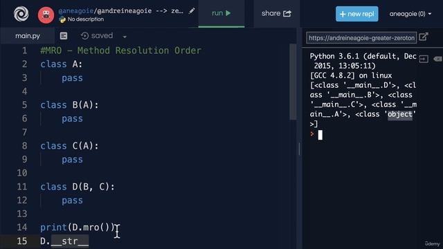 MRO Method Resolution Order - Python Full Course for Beginners 2023