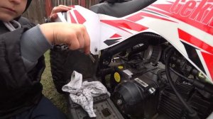 Замена моторного масла на квадроцикле Motax Gekkon 70cc 25.04.20г.