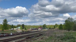 ТЭП70-0243 с пригородным поездом №6703 Владимир - Тумская (п. Великодворский, Владимирская область)