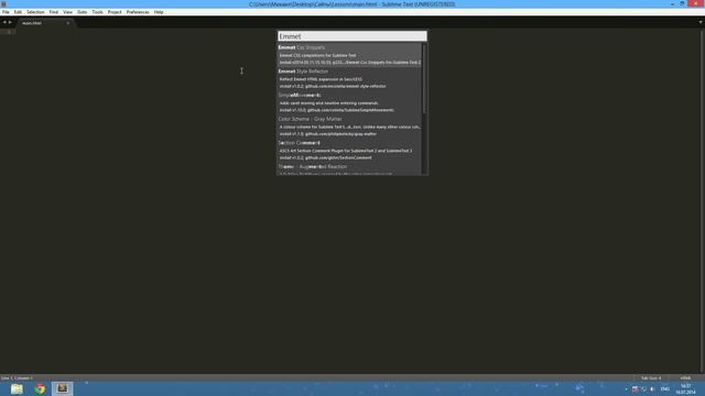 КАК УСТАНОВИТЬ "Emmet" НА Sublime Text 3 смотреть онлайн
