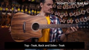 Acoustic Guitar FLIGHT D-155C TEAK NA