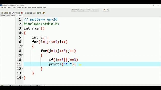 Pattern In C Programing | Plus Symbol Pattern In C Programing