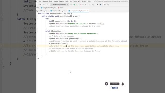 Java Exception Handling - Part 1- Try catch block in Java | try catch in Java #javaprogramming смотреть онлайн