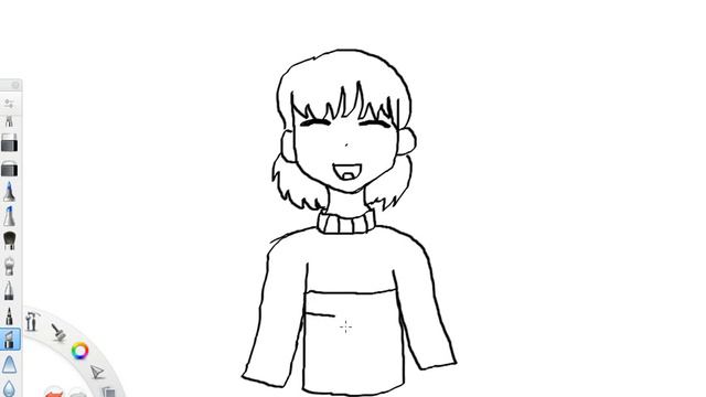 How to draw frisk from undertale. {simple} смотреть онлайн