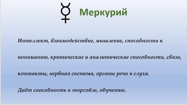 Ч.3. Астрология. Знакомство в характеристиками планет