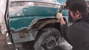 Замена Задней арки WV t4 Ремвставки сдвижной двери WV t4