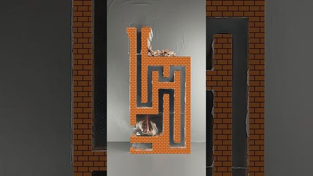 Печь канальная в разрезе