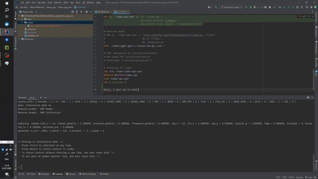 NN: llama.cpp in docker (vicuna)