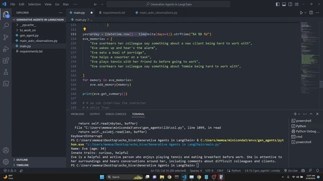 Generative Agents: Interactive Human Behavior Simulation with Langchain and OpenAI GPT