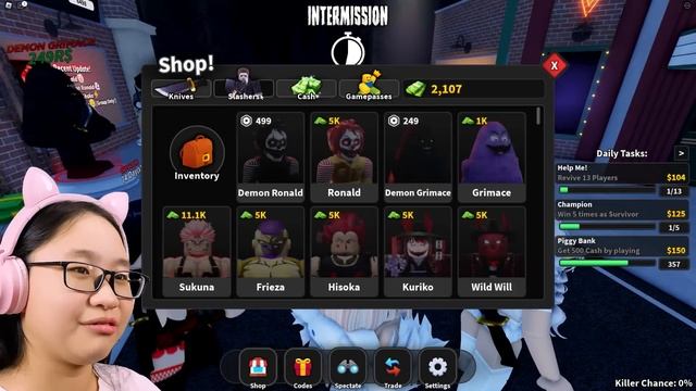 Roblox | Survive The Slasher - I Bought Grimace Slasher Skin... смотреть онлайн