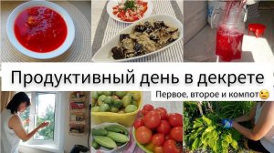 Продуктивный день. Обед и ужин. Уборка. Заготовки. Дела в саду.