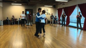 intermediate milonga step: linear molinete with different timing. George & jairelbhi.