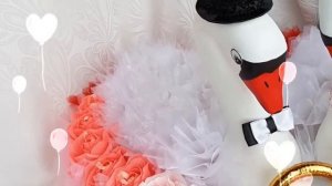 Свадебные  лебеди  из  конфет.