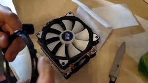 Распаковка кулера снеговик на 6 трубок с aliexpress