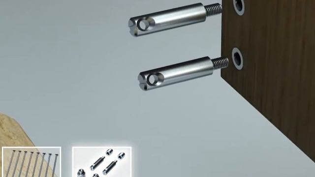 Сборка стола с помощью стяжки конической XS (2 стороны) смотреть онлайн