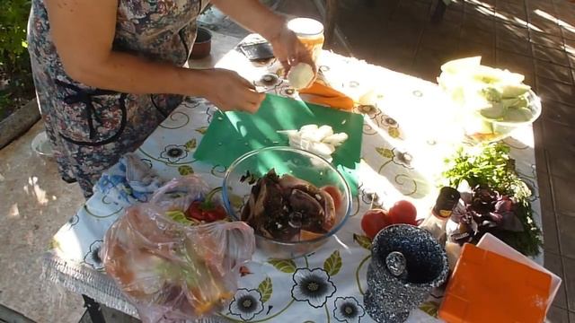 ВКУСНАЯ ФАСОЛЬ С МЯСОМ НА МАНГАЛЕ.
