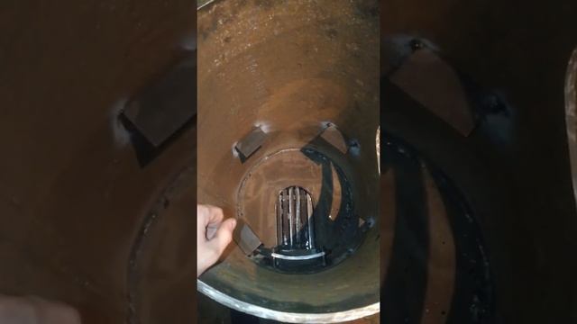 Печь в баню из трубы 500мм своими руками.