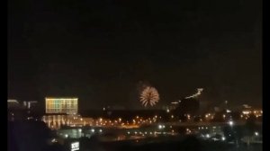 Салют в Москве в честь дня города.