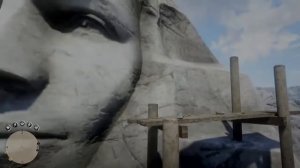 Лицо высеченое в скале Red Dead Redemption 2