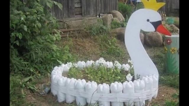 Красивые лебеди своими руками из пластиковых бутылок смотреть онлайн
