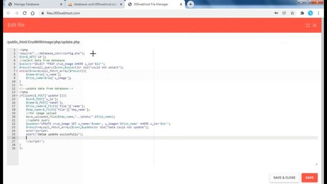 Android Studio | #3 | Update data with image in MySQL database
