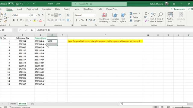 How to Add Green Triangles from MS Excel cells смотреть онлайн