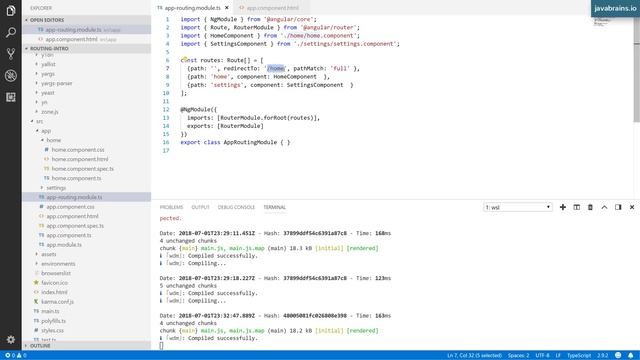 Angular 6 Basics 29 - Route redirects and wildcards смотреть онлайн