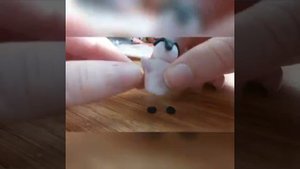 Пингвин / Полимерная глина/ как сделать брелок пингвина из полимерной глины