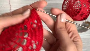 Новогодний ШАР крючком + КЛЕЙ