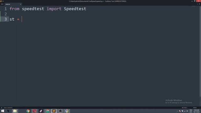 Internet Speed Test using Python - Python Tutorials 2021 #python