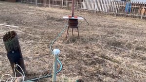 Чистка скважины 22 см желонкой