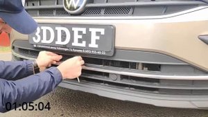 Защита радиатора, «СОТОВАЯ» (сетки в бампер) 3DDEF для Volkswagen Tiguan II (2020-н.в.)