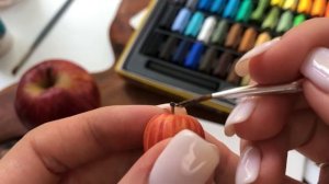 Яблоко Гала из полимерной глины/Gala apple from polymer clay