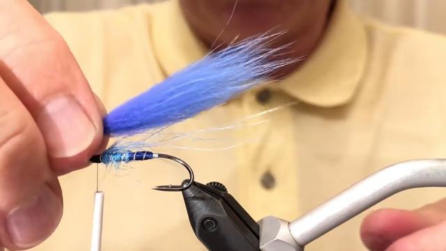 Лососёвая  мушка Blue & Black Samurai - Hairwing (Salmon Fly) Как связать от GM FLY