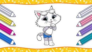 44 Котёнка | Раскрашиваем Миледи!