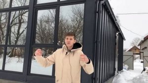 Дом из сип панелей в стиле барн хаус 9 на 8м