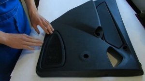 Установка сеток динамиков в обшивку задней двери LADA Granta