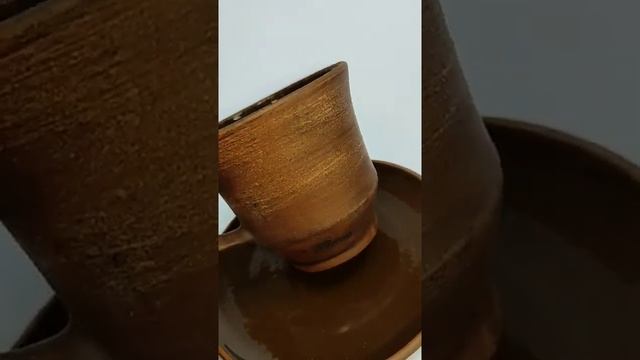 Арти кофейная пара из глины Ecopottery