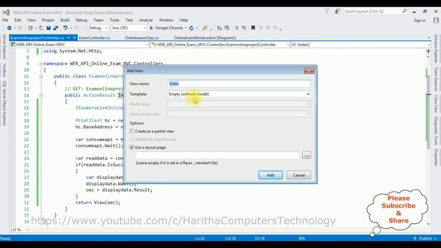 ASP.NET MVC WEB API Project Online Exam Quiz Application