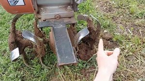 Прополка междурядий картофеля мотоблоком