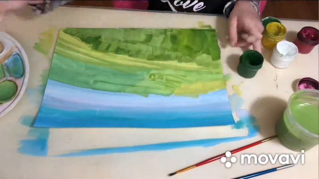 Рисуем цветущий луг
