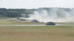 Совместная стрельба танков всех стран-участниц Strong Europe Tank Challenge 2018
