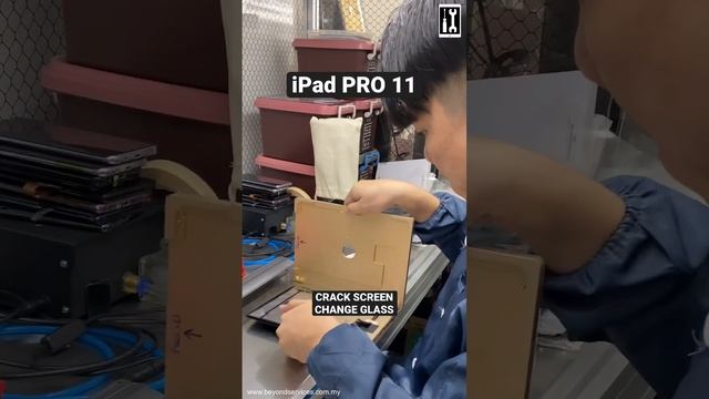 iPad Pro 11 2nd Generation crack screen via change glass replacement and laminating #ipadpro #ipad